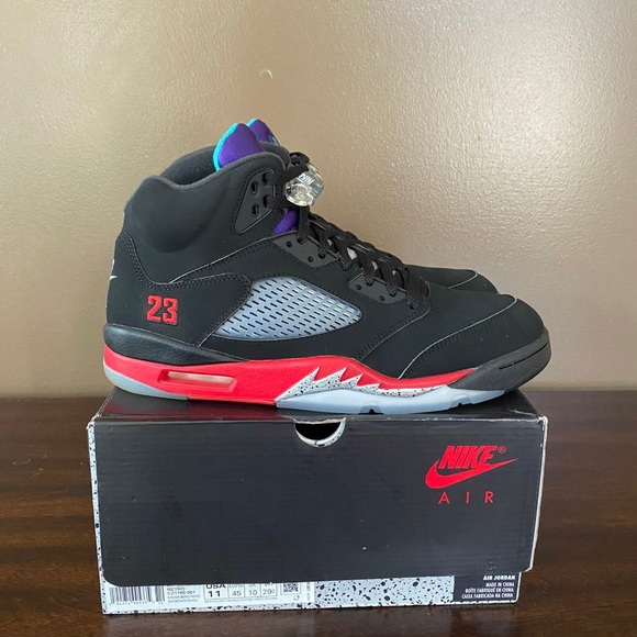 Nike Air Jordan 5 Top 3 Grape Fire Red Metallic